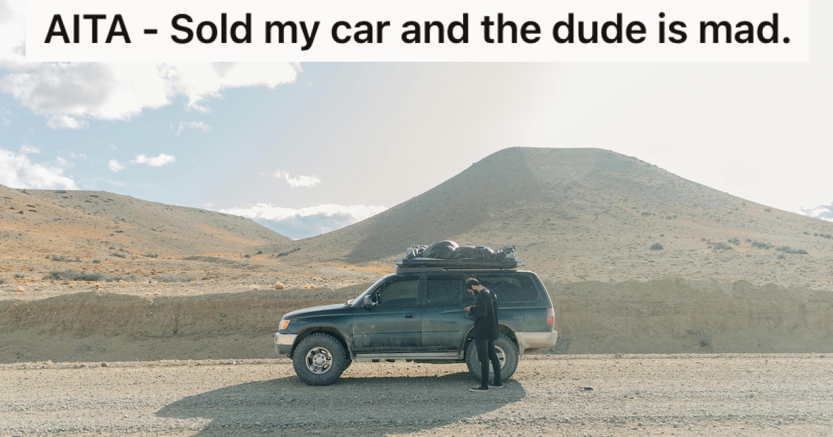 A used car in the desert