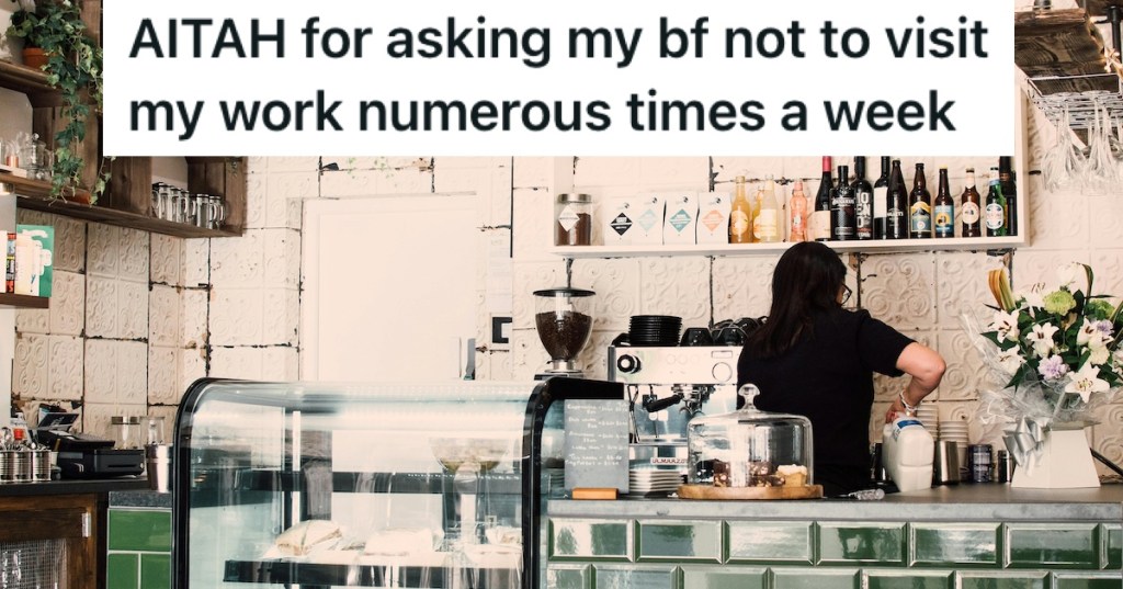 A woman working in a coffee shop