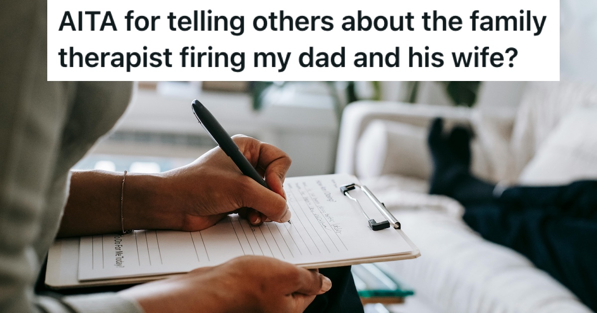 A therapist taking notes