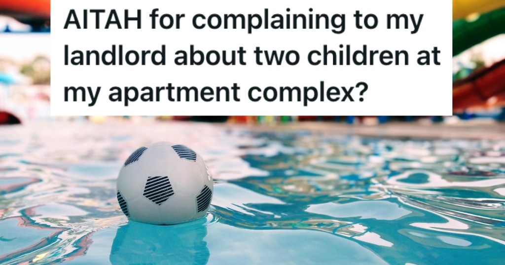 A ball floating in a pool