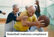 A New Basketball Player Joined Their Casual Game, But He Was Taking Things Way Too Seriously. So Another Player Goaded Him Into Making An Embarrassing Play That Ended With An Ache In His Pride.