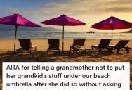 A Man Helped Himself To Their Beach Chairs And Umbrella, So When His Wife Tried To Store Their Grandkid’s Stuff Under It, Somebody Finally Spoke Up