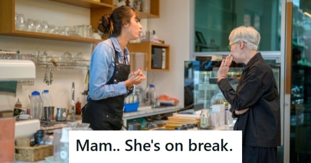 Retail worker with upset customer