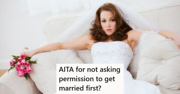 Upset bride laying down