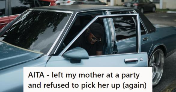 Designated driver waiting for his family to come outside