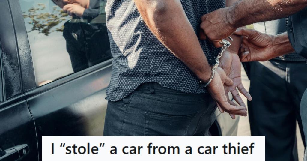 Man getting arrested for trying to steal a car