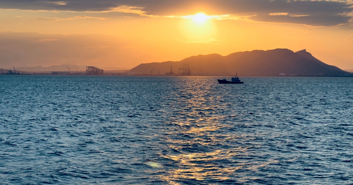 Caspian Sea at sunset