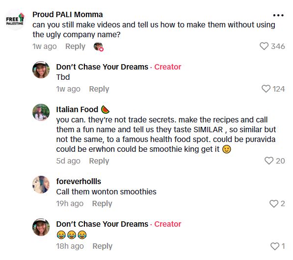 Comment 2 121 She Got Famous For Making Videos About Homemade Erewhon Smoothie Recipes, But The High End Grocery Store Threatened Her With Legal Action