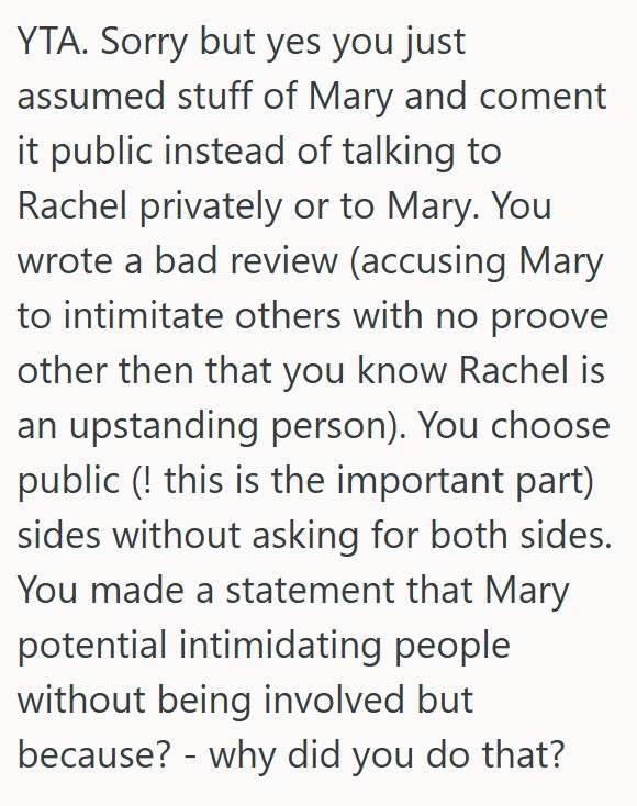 Comment 2 63 Woman Was Stuck Between Two Friends Who Had A Business Dispute, And She Isnt Sure If She Handled The Situation Properly