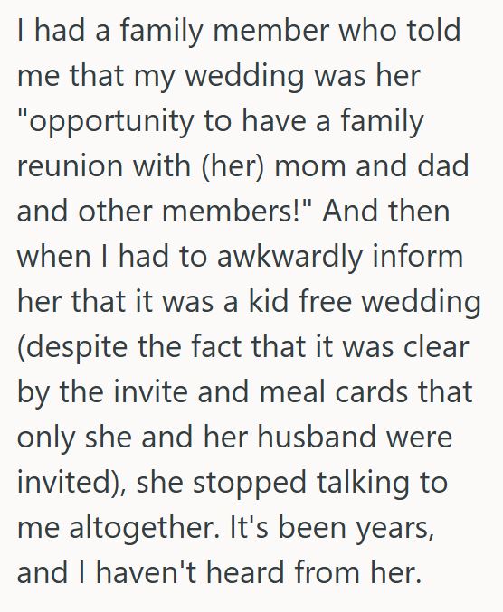 Comment 2 69 Her Bridesmaid Cousin Kept Using Wedding Events To Make Announcements About Her Pregnancy, So When This Bride Told Her To Not Use The Reception As A Gender Reveal Party, She Got Upset