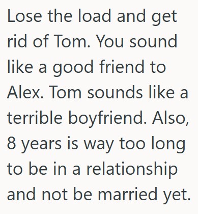Comment 3 132 Girlfriend Remained Friends With An Ex That Her Current Partner Didnt Like, And Now The Ex Is Having Mental Health Issues That Are Highlighting The Conflict