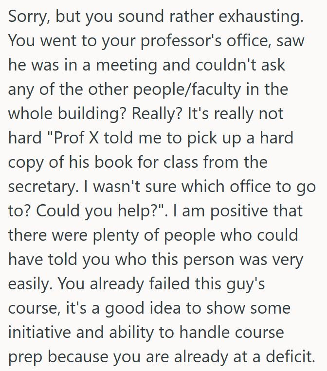 Comment 3 41 Student Asked Her Professor For Help In Getting A Copy Of His Book, But When She Had A Follow Up Question, He Got Snarky