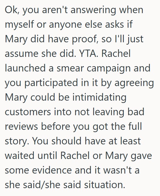 Comment 3 63 Woman Was Stuck Between Two Friends Who Had A Business Dispute, And She Isnt Sure If She Handled The Situation Properly