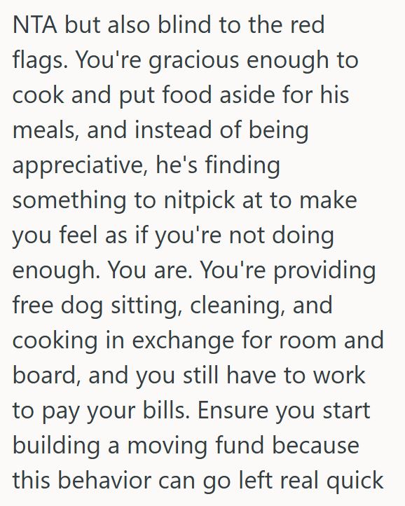 Comment 4 66 She Puts Dinner Leftovers Away In The Refrigerator, And Her Boyfriend Thinks They Should Go Into His Lunch Bag For The Next Day
