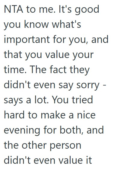 Comment 5 46 A Date Texted At The Last Minute Saying She Would Be 45 Minutes Late, So He Wants To Tell Her To Forget It