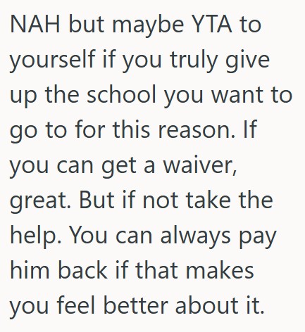 Comment 5 70 Student Needed $500 For University Housing, But When Her Boyfriend Offered To Cover It, She Refused