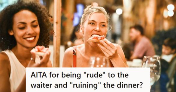 Two women enjoying a nice dinner at a restaurant