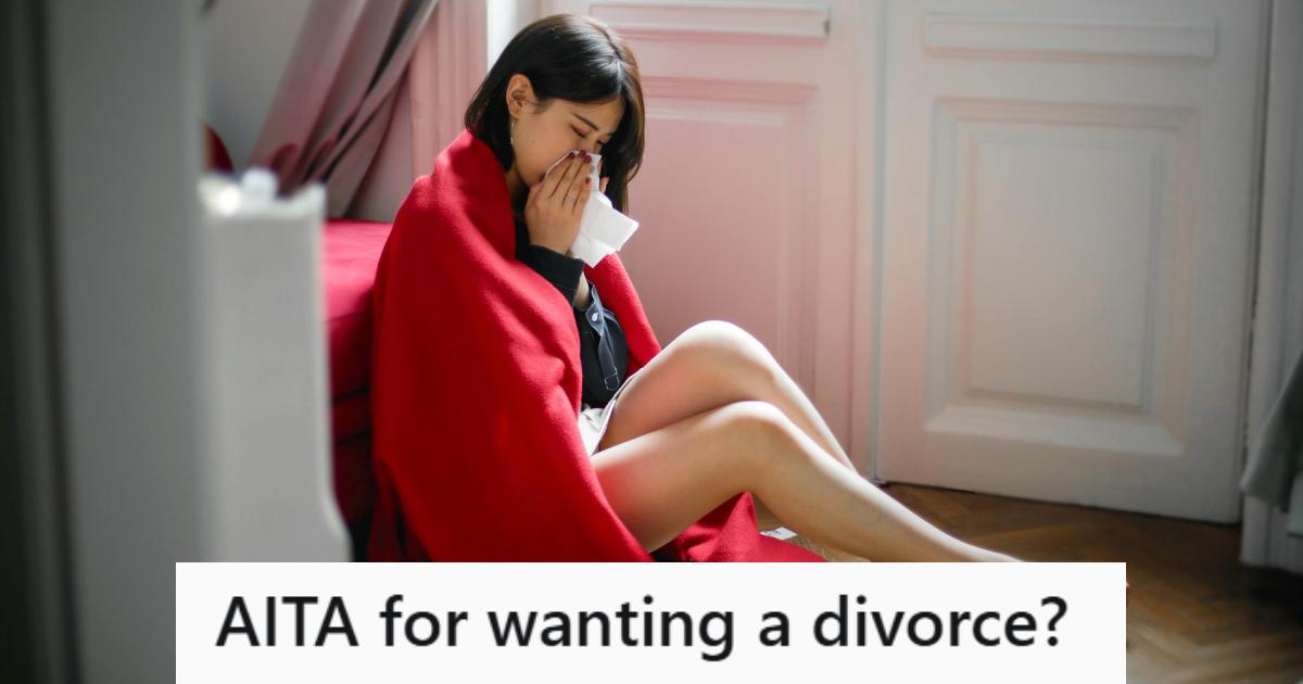 Sad woman crying over wanting to divorce her husband