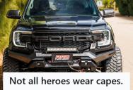 Pickup Driver Blocked Line-Cutting Traffic With One Brilliant Move, And Left This Person Cheering Him On