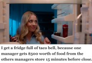 One Manager Got Revenge On Another Manager, So An Employee Ended Up Taking Home $500 Worth Of Food