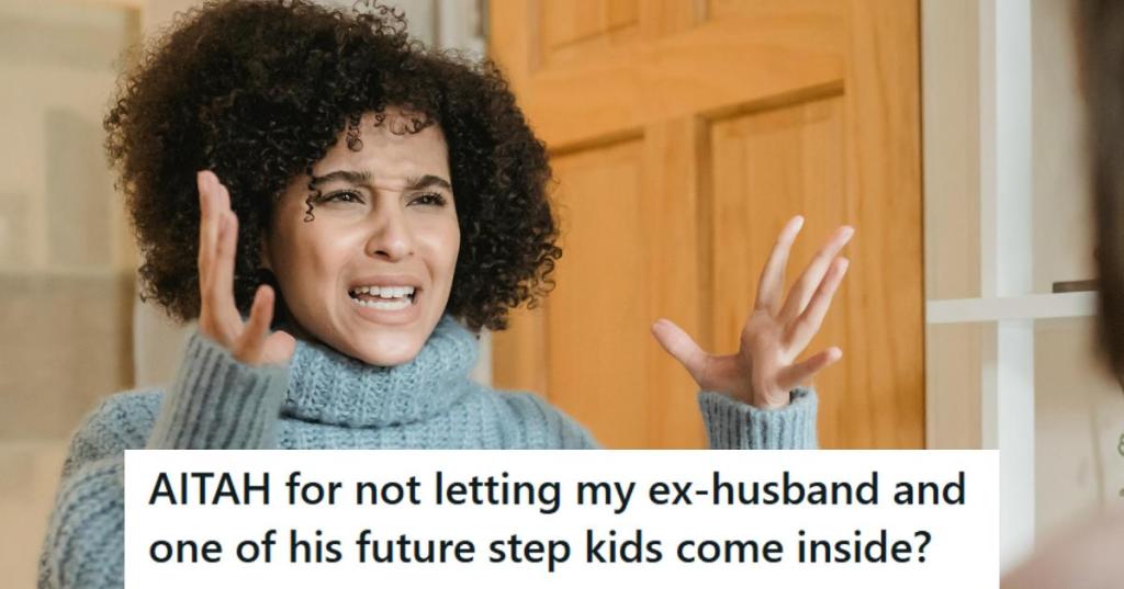 Woman mad that her ex husband keeps trying to come in
