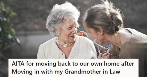 Grandmother and granddaughter smiling and embracing each other