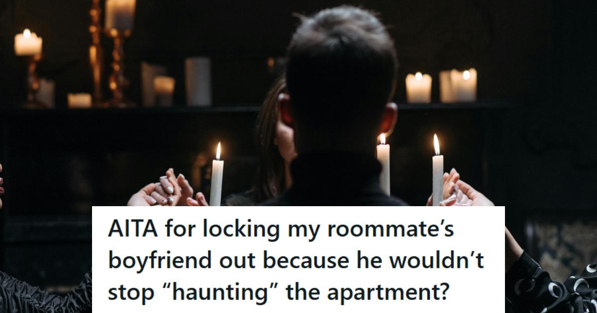 Man and three women conducting a seance together