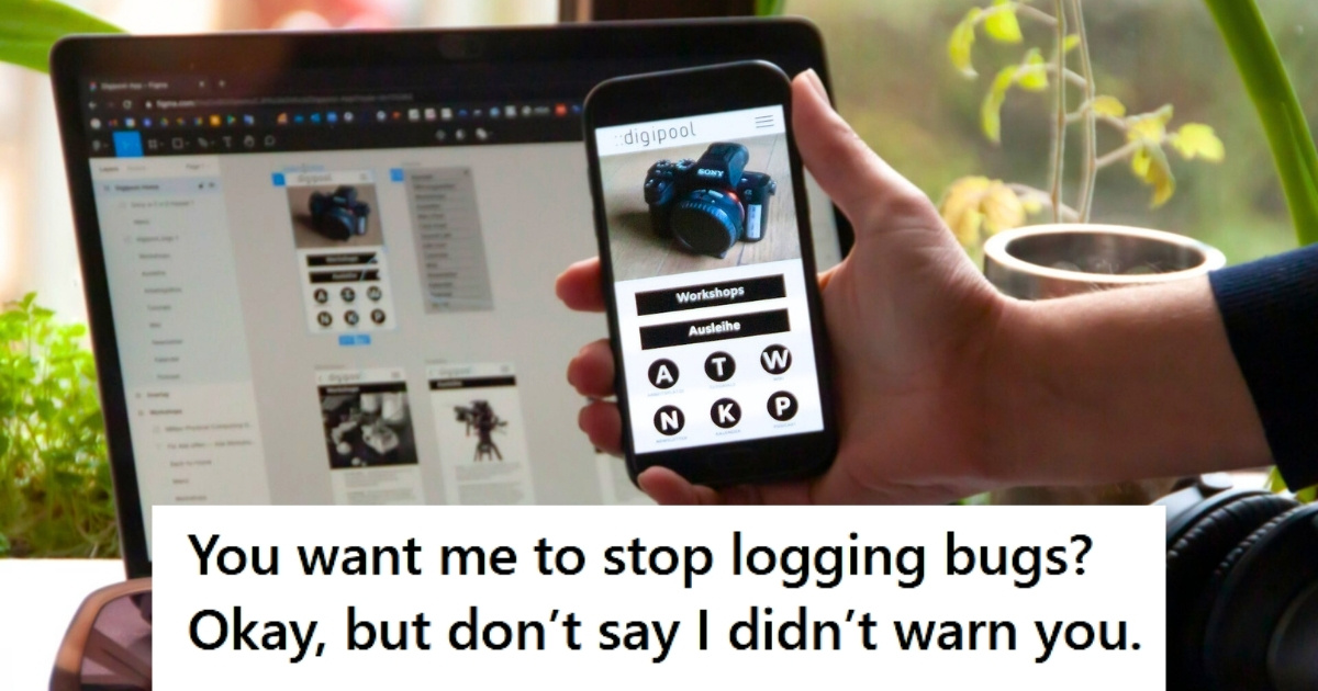 Man holding phone against laptop