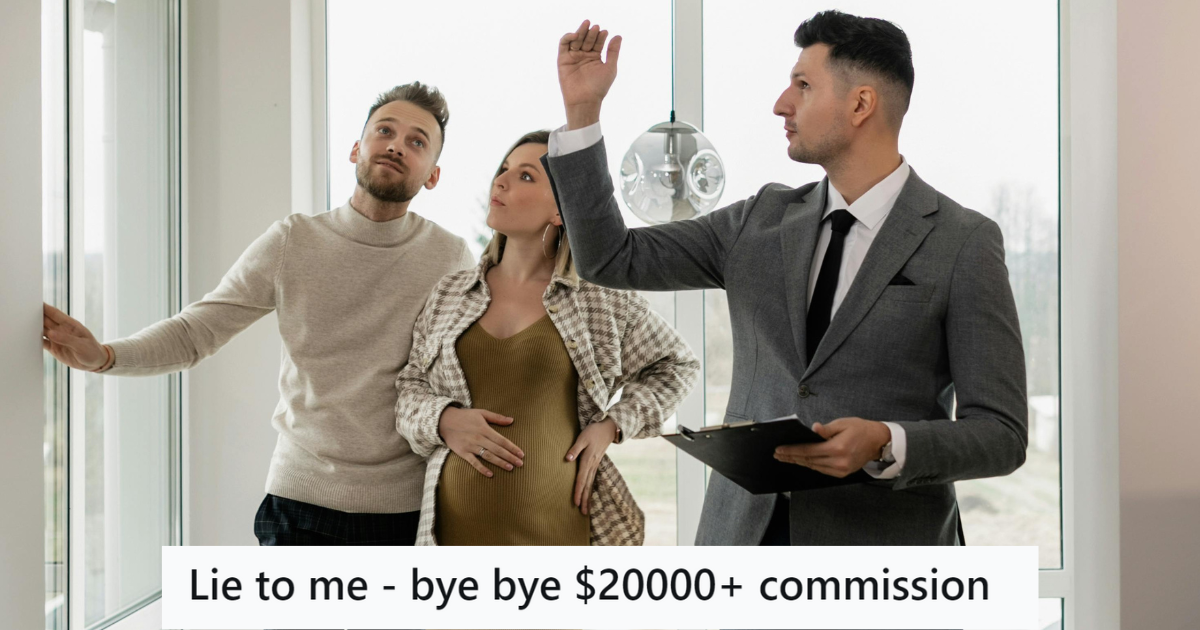 Real estate agent showing the place to a couple