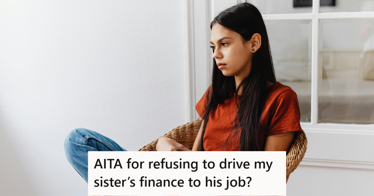 She Drove Her Pregnant Sisters Fiancé To Work Every Morning And Took Care Of Her Grandmother All Day, But When She Asked Her Sister For Some Help She Refused Girl in orange shirt looking sad
