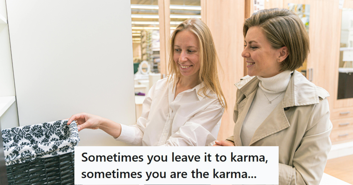 Two women shopping in a store