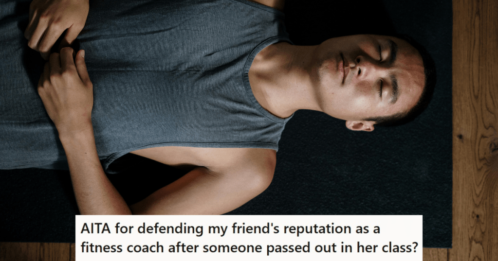 Mam lying on a yoga mat