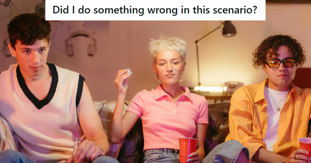 Three friends chilling together on a couch 