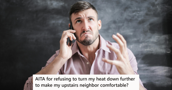 Man in pink shirt on a call