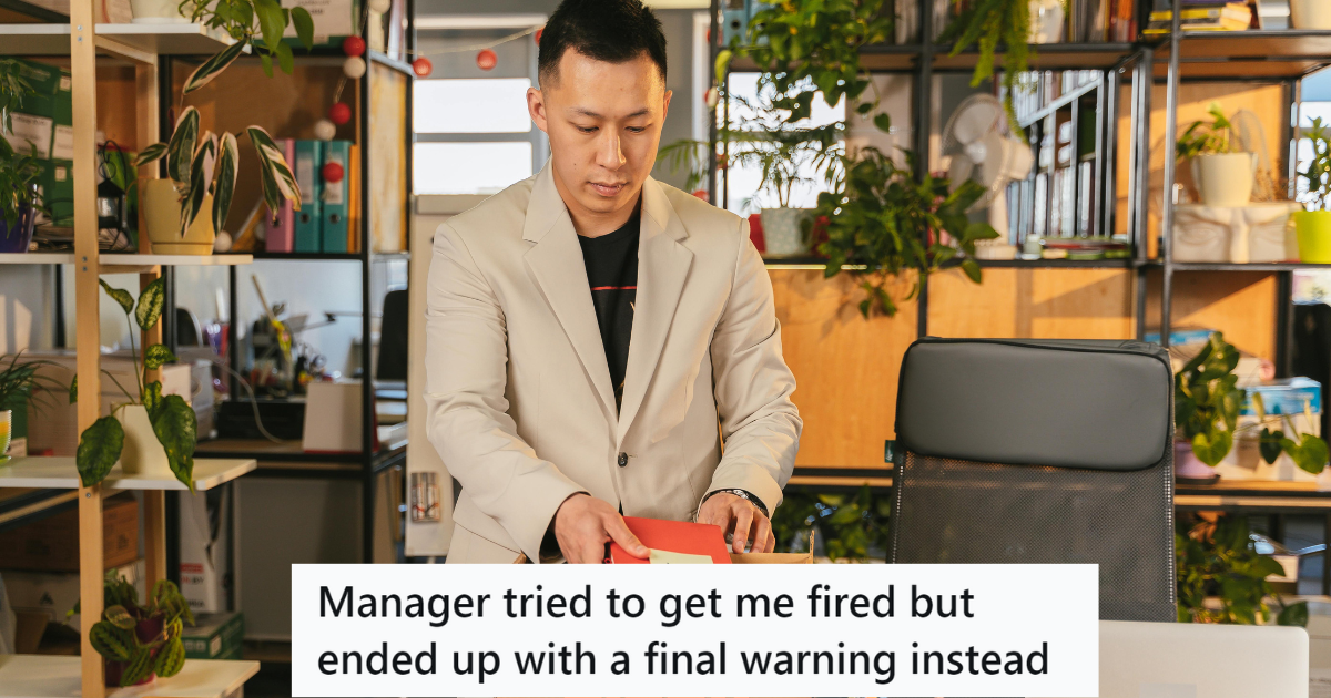 Man in office putting his things in a box