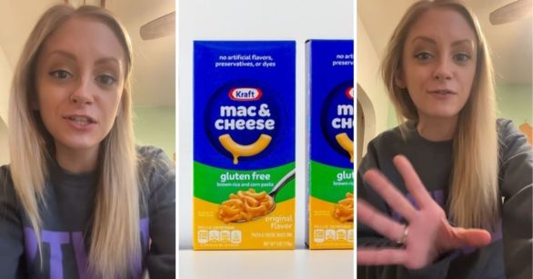 Young woman and Kraft Mac & Cheese