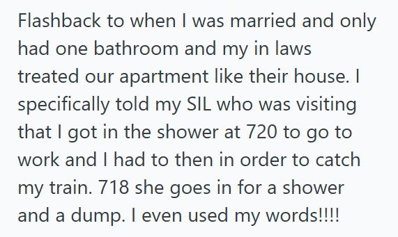 Long Bath 1 Houseguest’s Teen Hogged The Only Bathroom Every Morning, So The Host Took A Long Bath And Left Her Squirming Before School