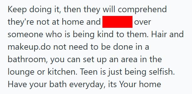 Long Bath Houseguest’s Teen Hogged The Only Bathroom Every Morning, So The Host Took A Long Bath And Left Her Squirming Before School