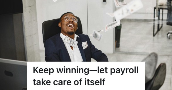 Man with feet up, throwing money in the air.