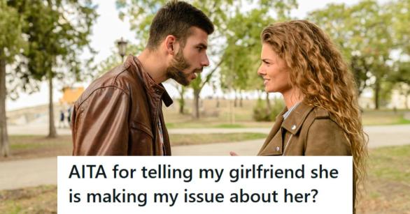 Man and woman in the middle of a tense exchange