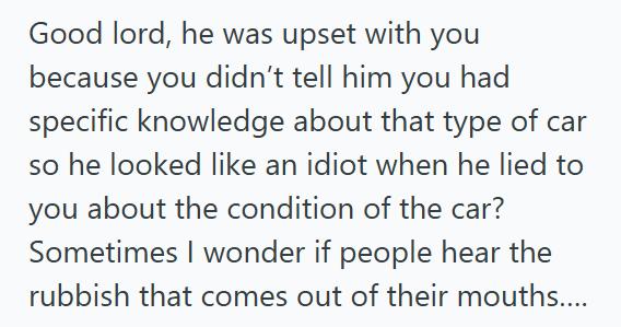 Old Car 2 Car Seller Claimed A Trashed Vehicle Was “Factory Condition,” So She Brought Her Own To Prove Him Wrong