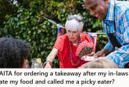 Her In-Laws Ate The Only Food She Could Have At The BBQ, So She Ordered Takeout And Got Called A Spoiled Princess