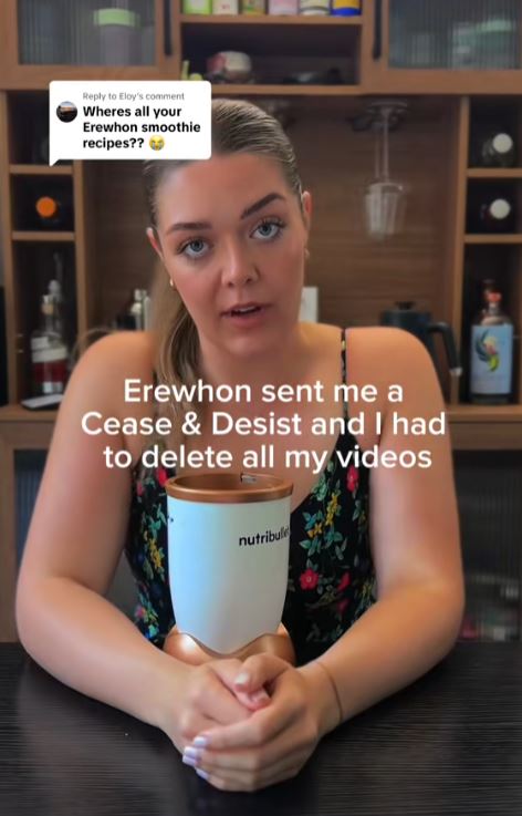 TikToker with a smoothie