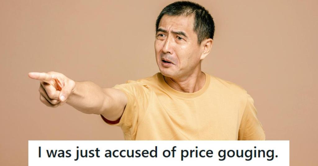 Man pointing his finger in an accusatory manner