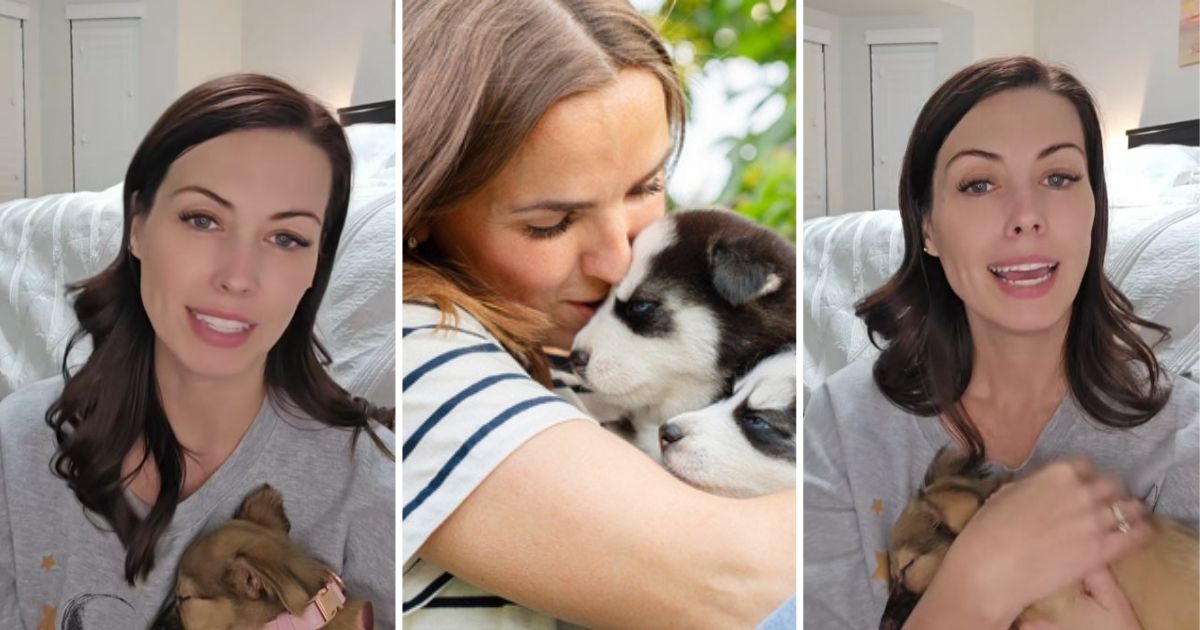 Woman and dog breeder