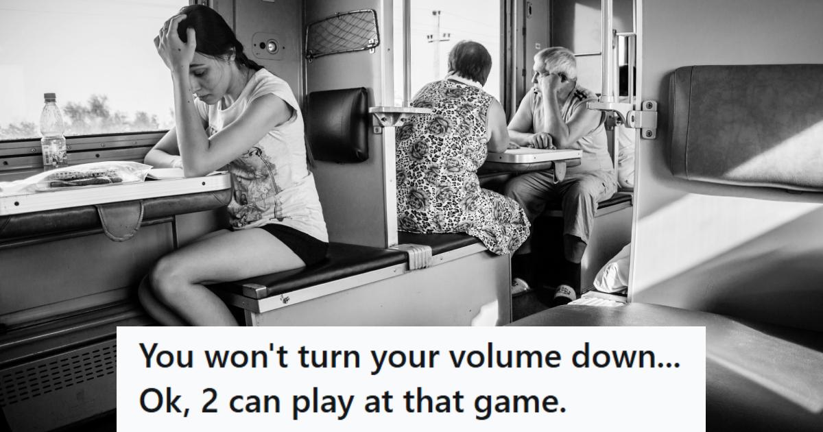 Black and white photo of people on a train to Beijing