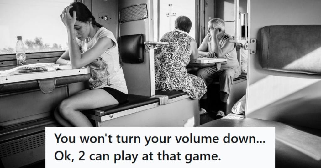 Black and white photo of people on a train to Beijing