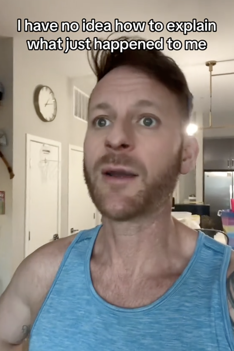 man talking to tiktok viewers