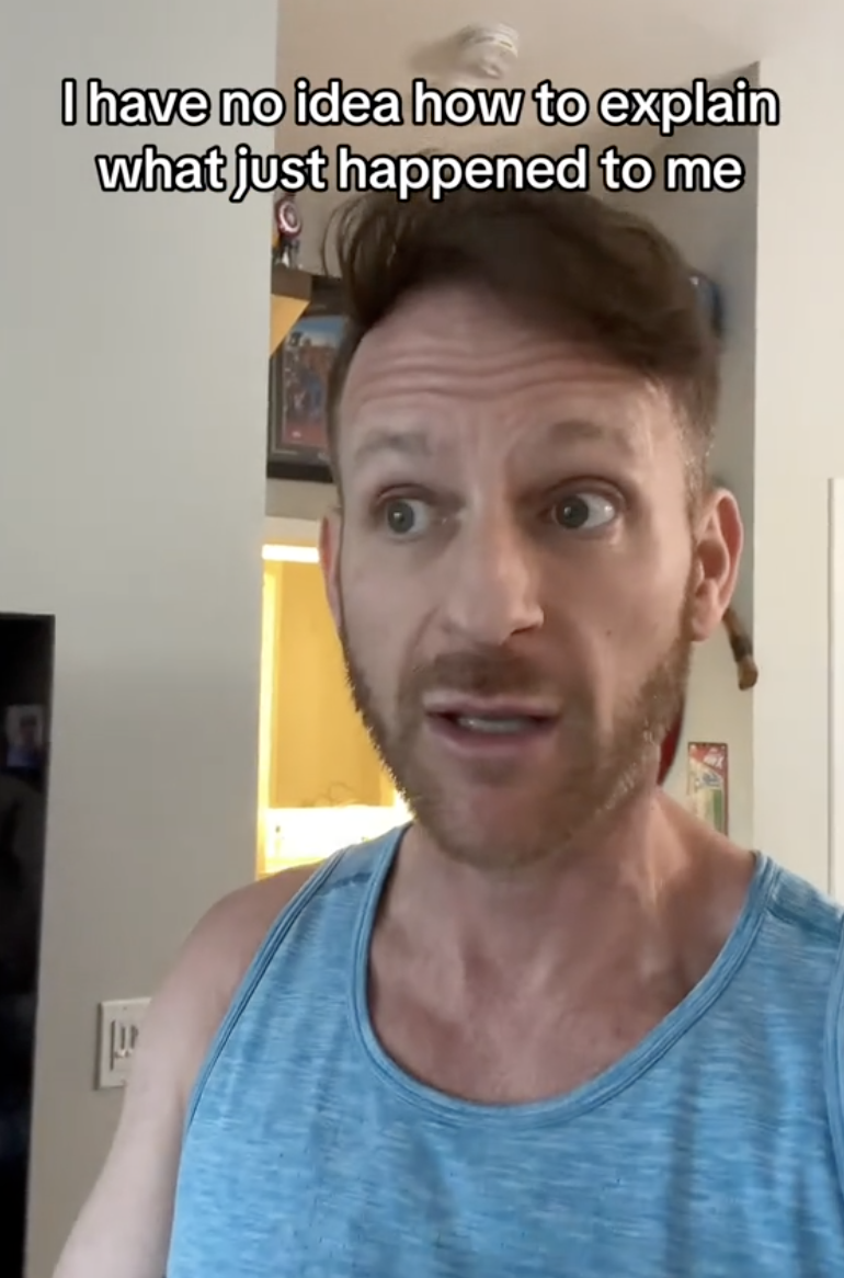 man talking to a camera