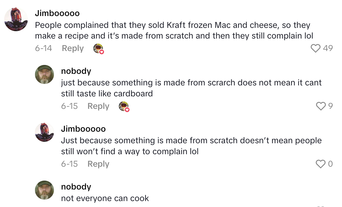 Screenshot 2025 07 02 at 9.26.02 AM I made a mistake.   A Texas Roadhouse Customer Wasnt Happy About The Macaroni And Cheese He Ordered